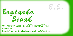 boglarka sivak business card